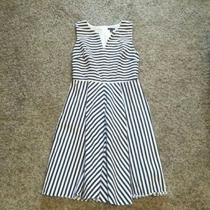 SALE: Ann Taylor | Striped A-Line Dress